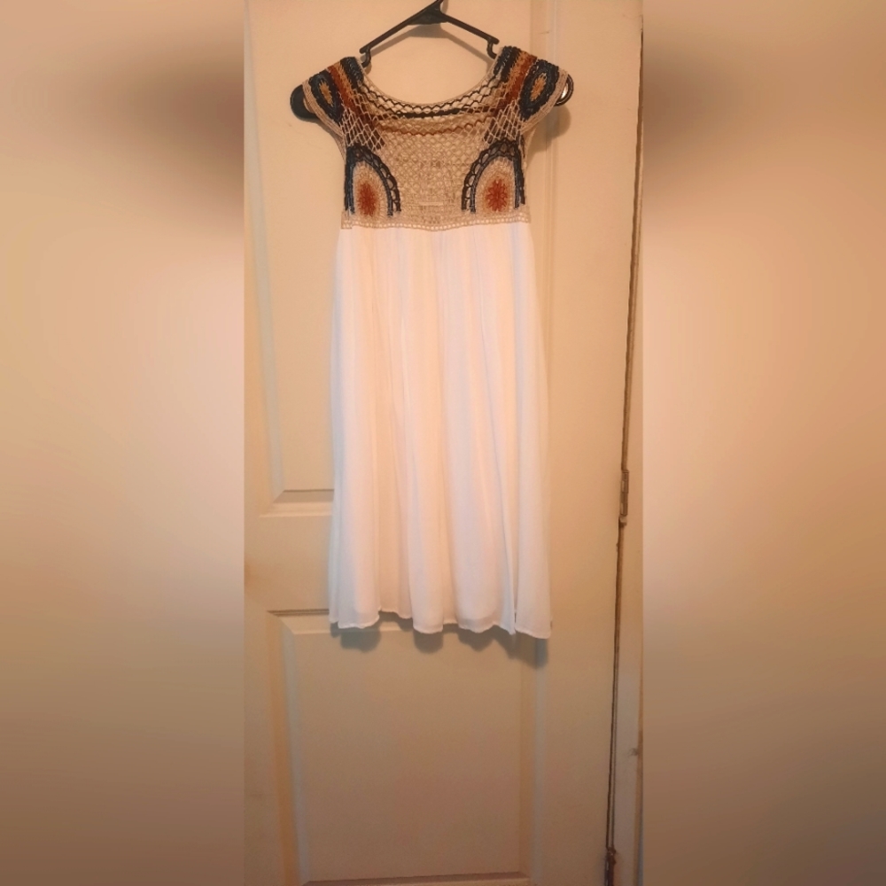 Cute crochet top mini dress